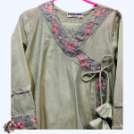 ANGRAKHA STYLE FROCK - VISCOSE -  STITCHED - 2 PC - RLS-K-24-1013 - Image 2