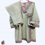 ANGRAKHA STYLE FROCK - VISCOSE -  STITCHED - 2 PC - RLS-K-24-1013 - Image 3