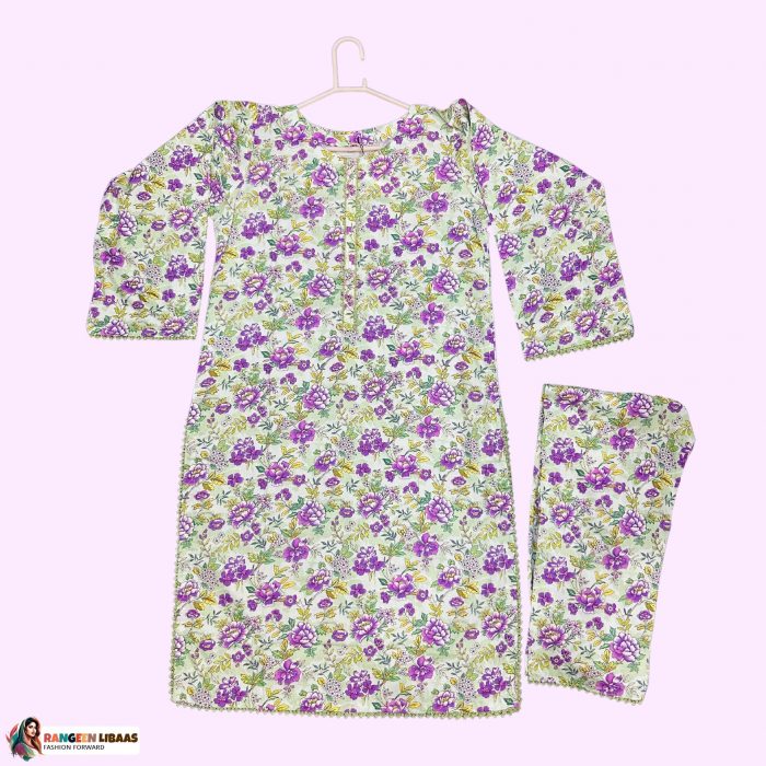 RLS-K-24-1032 FLORAL PREMIUM PRINTED - LAWN - 2 PC - STITCHED - RLS-K-24-1032 - Image 1