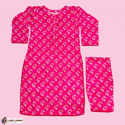 PINK FLORAL PREMIUM PRINTED - LAWN - 2 PC - STITCHED - RLS-K-24-1033